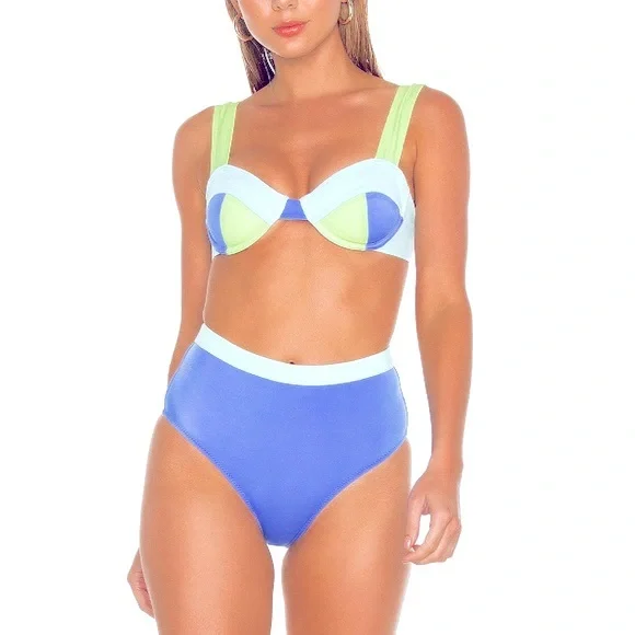 Solid & Striped Lilo Colorblocked Bikini Bottoms ONLY Small - Picture 2 of 8